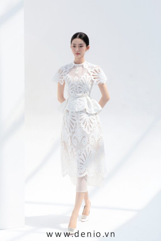 Ember Lace Skirt with Organza