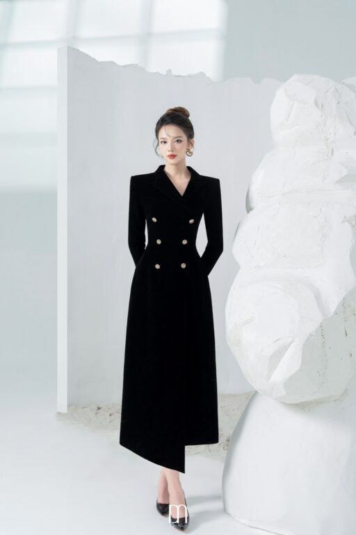 Caloria velvet vest dress