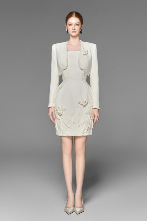 Candie crotop vest with handmade flower