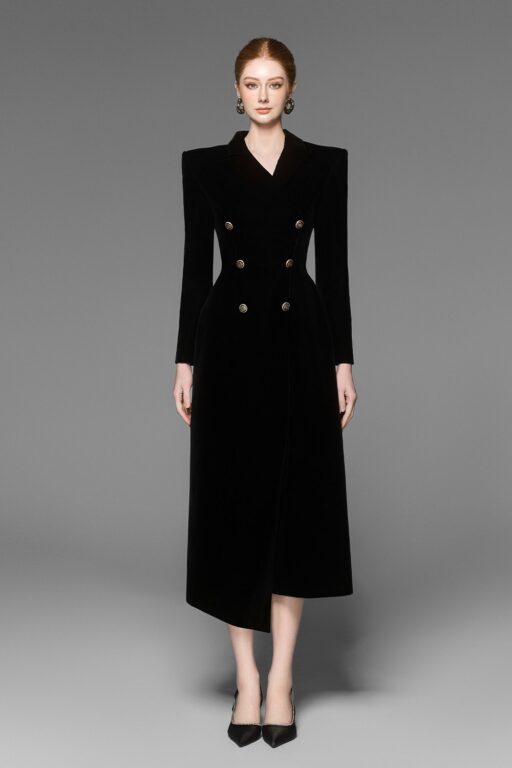 Caloria velvet vest dress