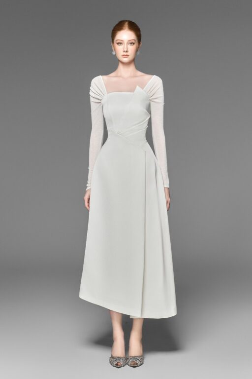 Evie off- shoulder structured dress