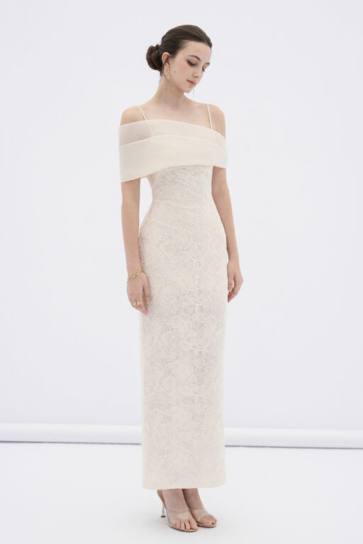 Ivy chiffon jumpsuit with floral shoulder straps DN0766